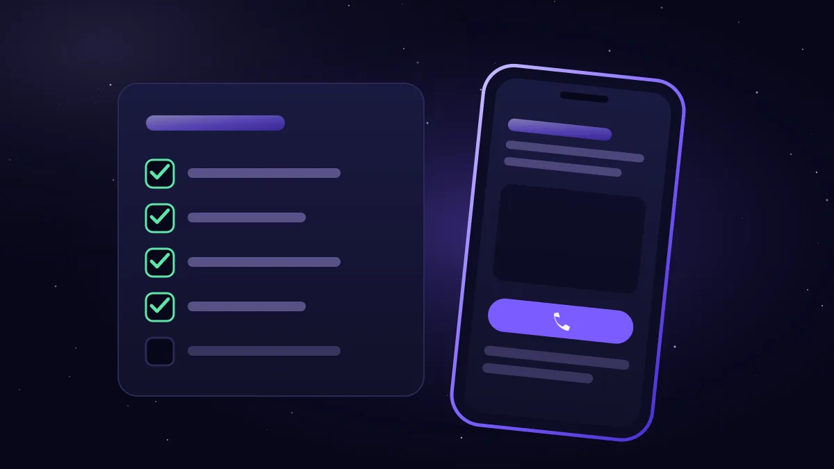 Illustration: a ticked checklist next to a smartphone showing a website